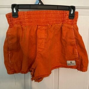 Urban Outfitters BDG Bright Orange Frayed Hem Shorts medium